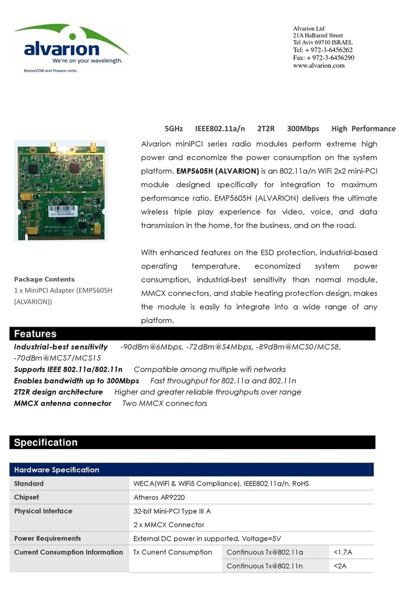 Alvarion EMP5605H quick start guide