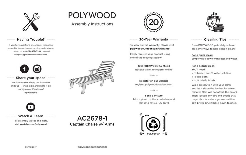 Polywood AC2678-1 Assembly instructions