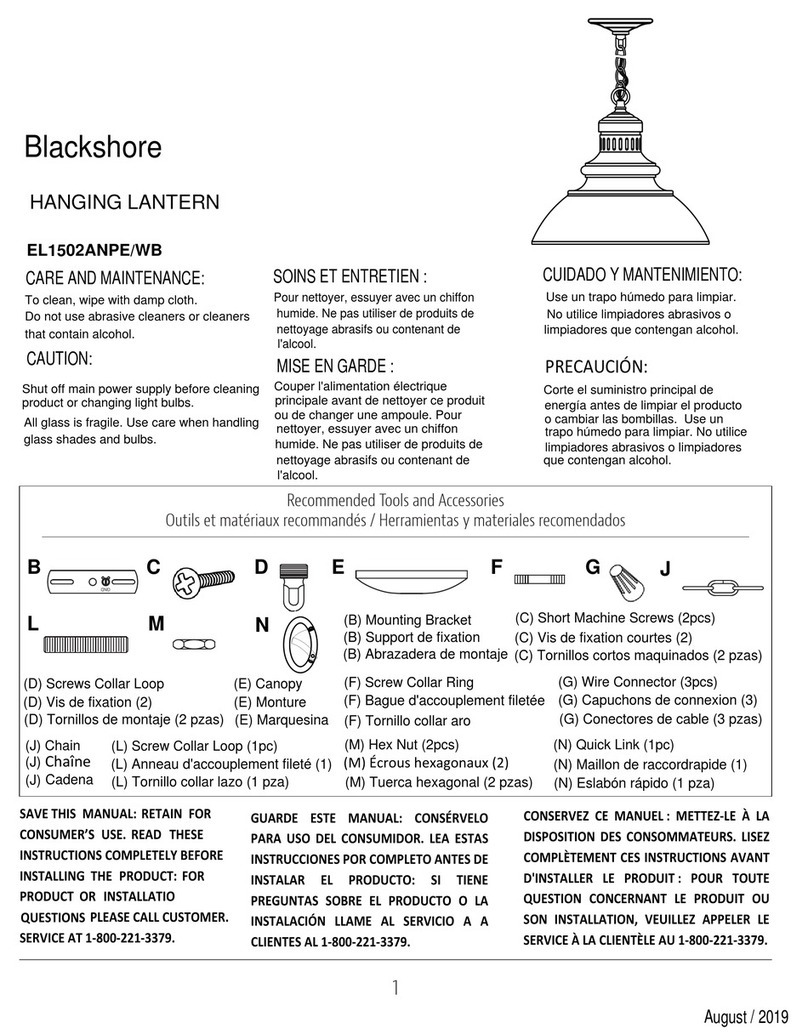 Signature Hardware Blackshore EL1502ANPE/WB quick start guide