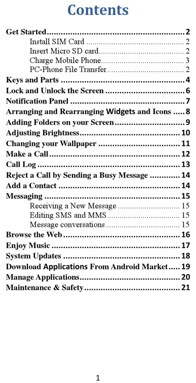 Lanix L1000 User manual