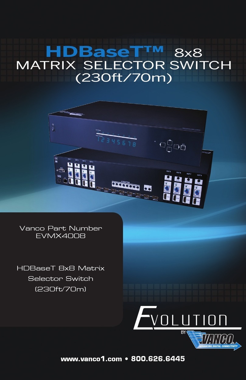 Vanco Evolution EVMX4008 User manual