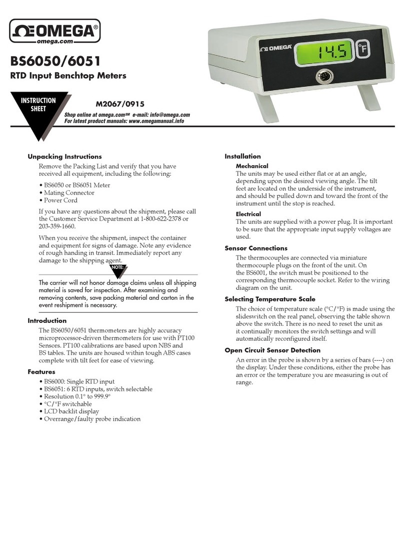 Omega BS6050 User manual