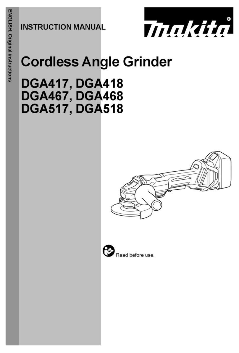 Makita DGA518ZU User manual Makita DGA518ZU User manual