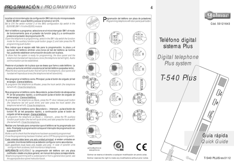golmar T-540 PLUS SE quick guide