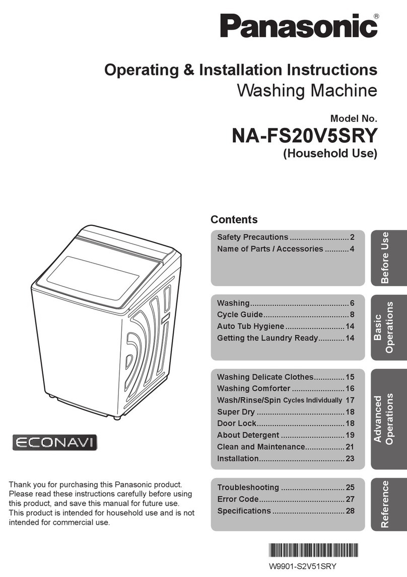 Panasonic NA-FS20V5 Operating & installation instructions