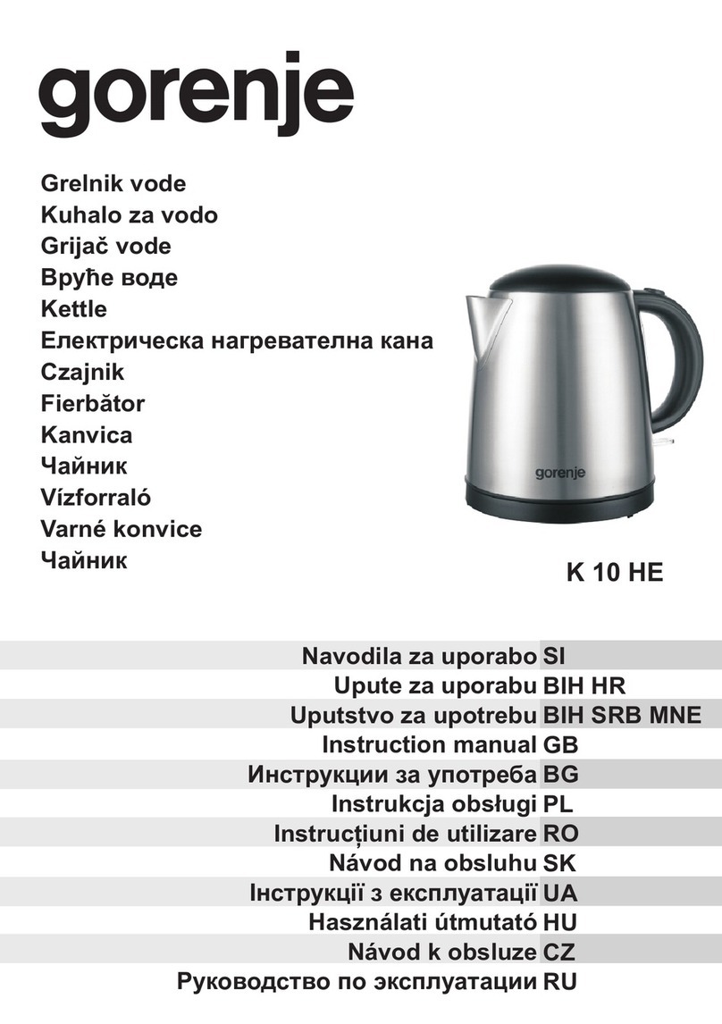 Gorenje K 10 HE instruction manual