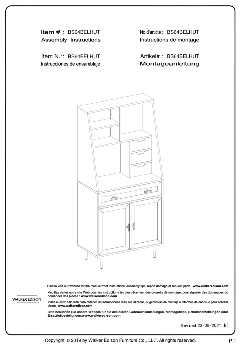 Walker Edison BS64BELHUT User manual Walker Edison BS64BELHUT User manual