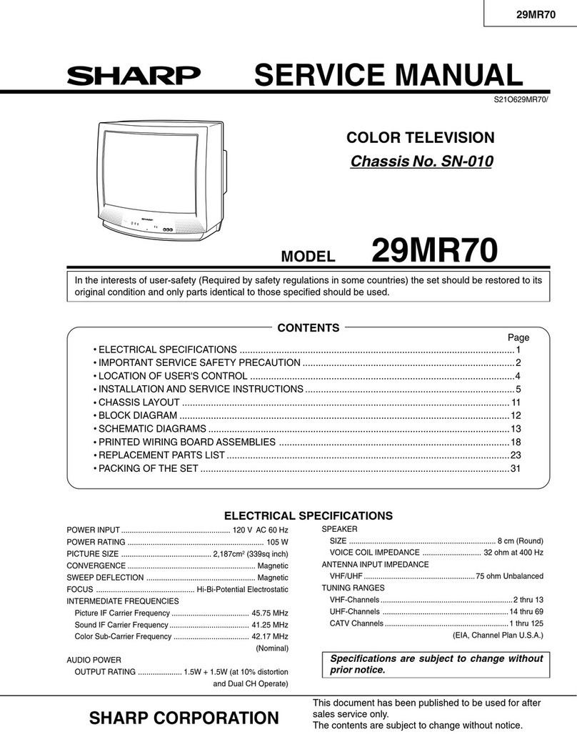 Sharp 29MR70 User manual