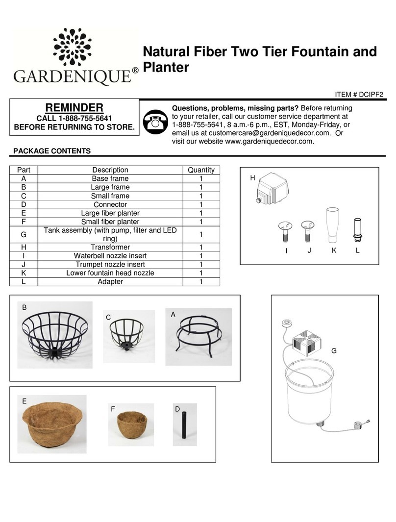 GARDENIQUE DCIPF2 Assembly instruction