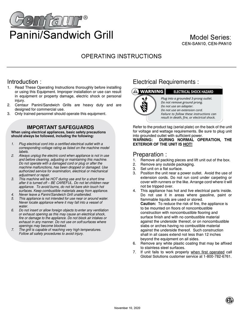 Centaur CEN-SAN10 Series operating instructions