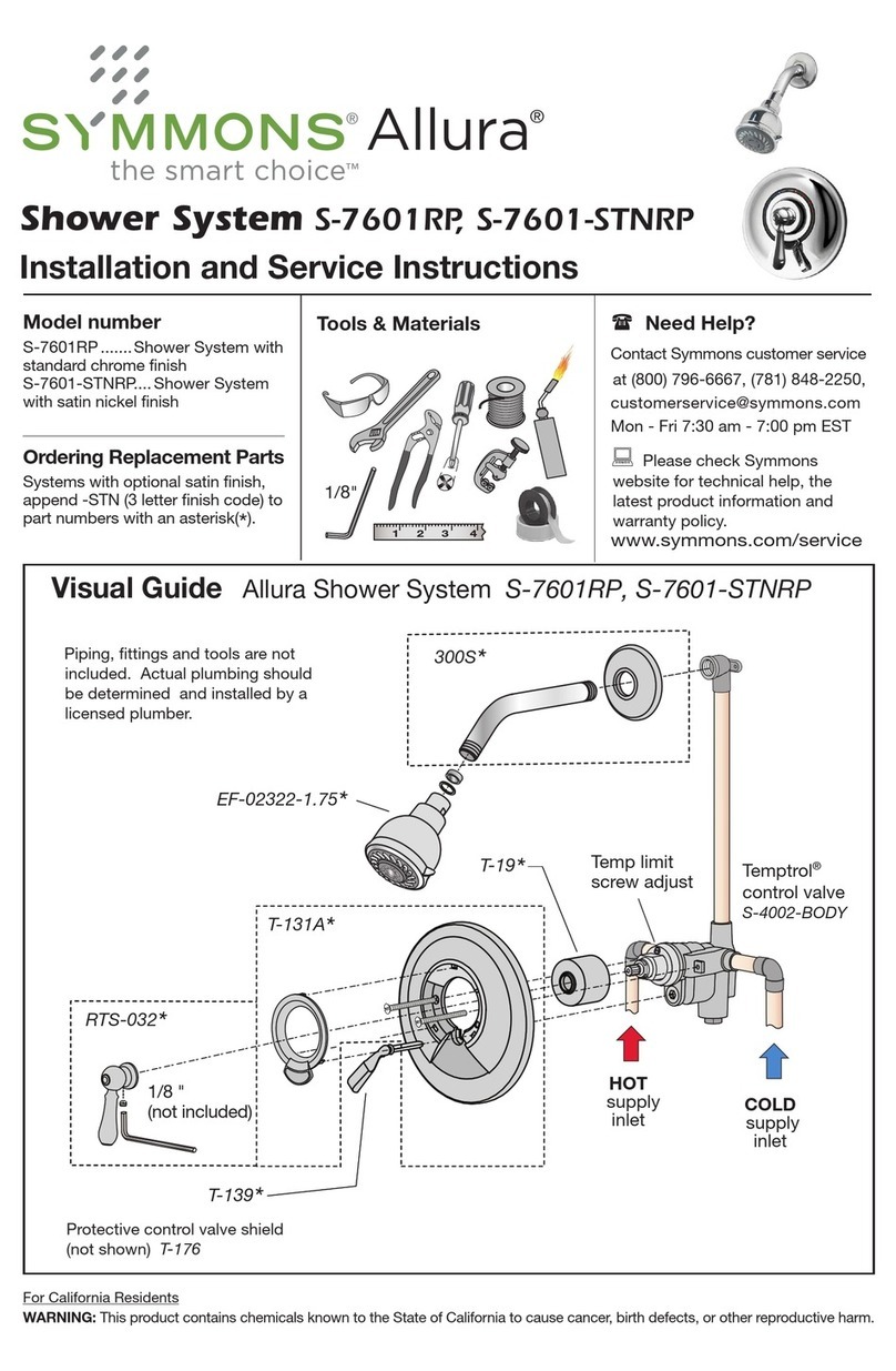 Symmons Allura S-7601RP Quick guide