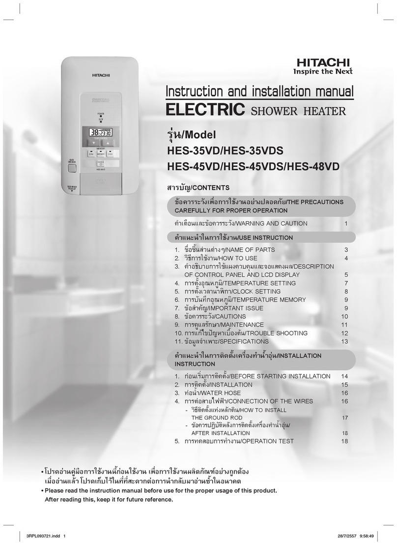Hitachi HES-48VD Instruction and installation manual