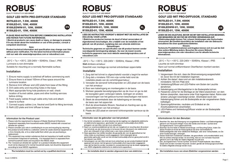 Robus GOLF R075LED-01 User manual