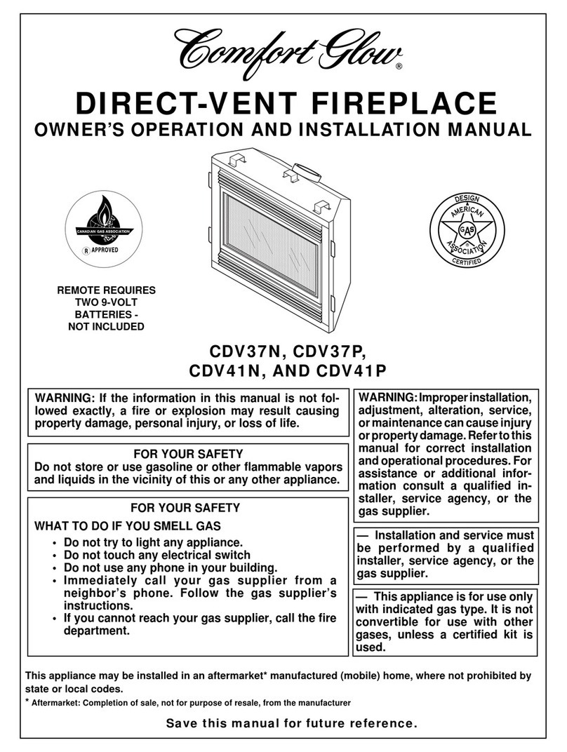 Comfort Glow CDV37N Quick start guide