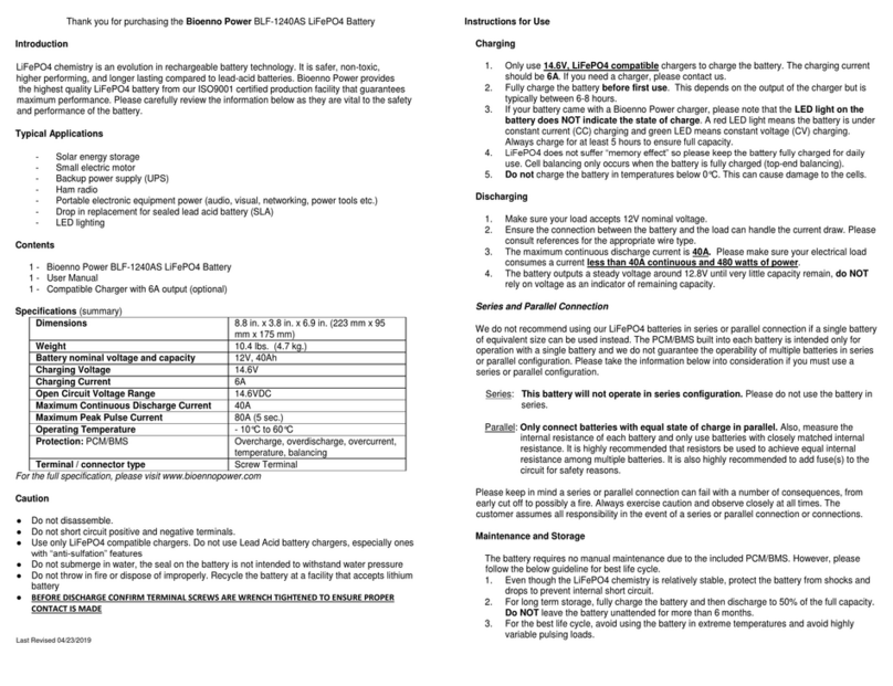 Bioenno Power BLF-1240AS user manual