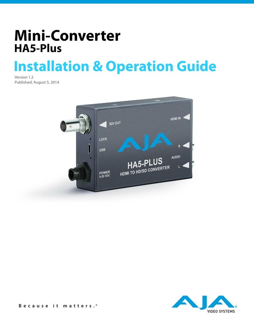 AJA HA5-PLUS-R0 Installation & operation guide