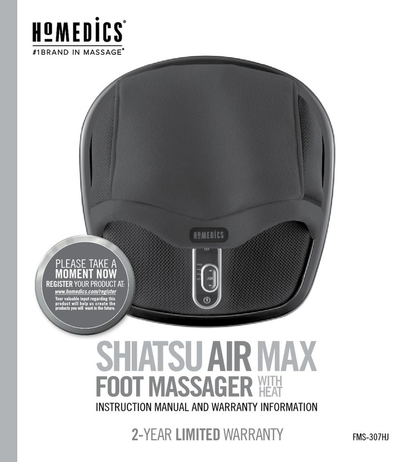 HoMedics SHIATSU AIR MAX FMS-307HJ instruction manual