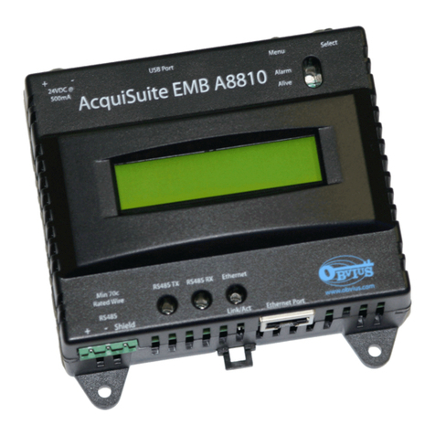 Obvius AcquiSuite EMB A8810 Installation and operation manual