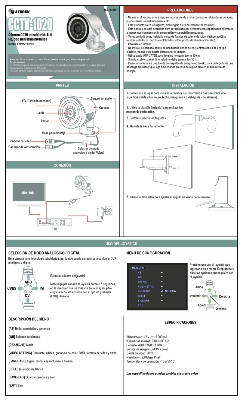 Steren CCTV-1020 User manual Steren CCTV-1020 User manual