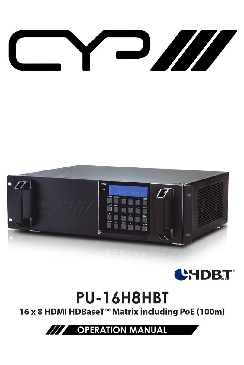 CYP PU-16H8HBT User manual