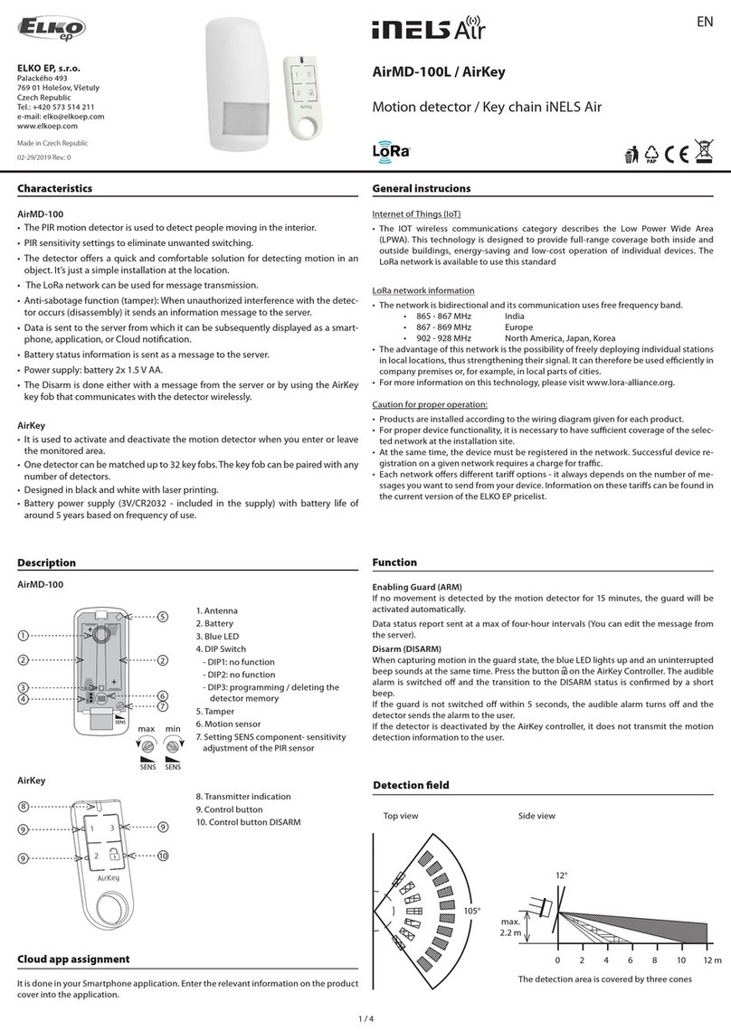 Elko inelsAir AirMD-100L quick start guide