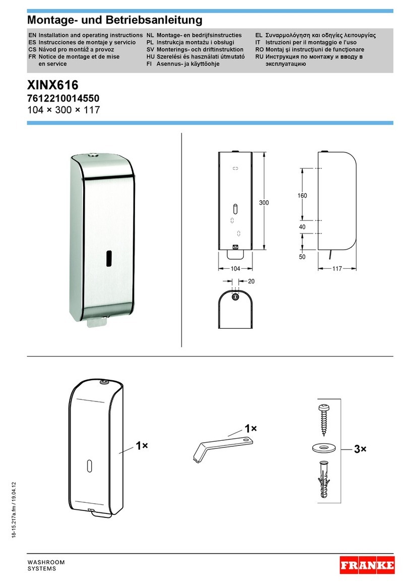 Franke XINX616 User manual Franke XINX616 User manual