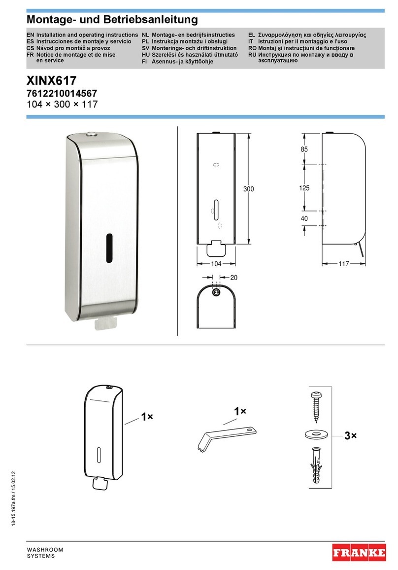 Franke XINX617 User manual