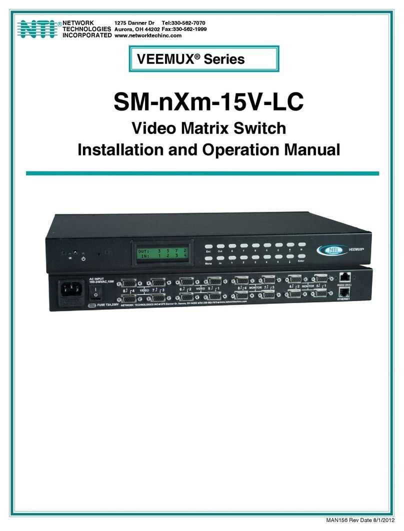 NTI VEEMUX SM X 15V-LC Series User manual