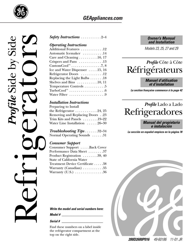 GE Profile 23 Series Operating instructions