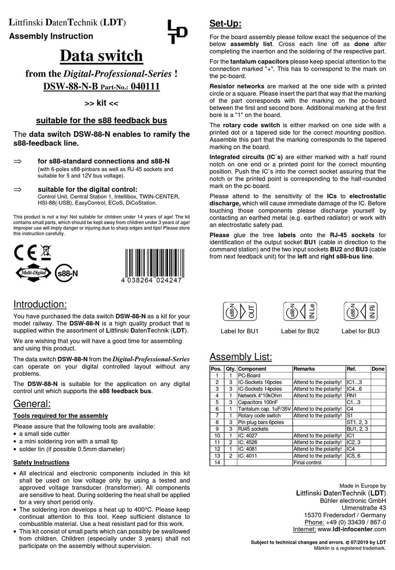 Littfinski Daten Technik DSW-88-N-B Assembly instruction