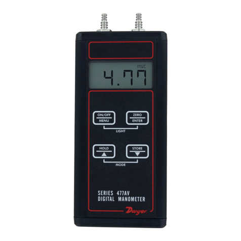 Dwyer Instruments 477AV Series Installation and operating instructions