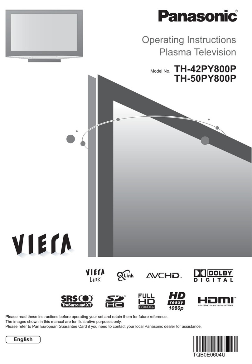 Panasonic Viera TH-42PY800P operating instructions