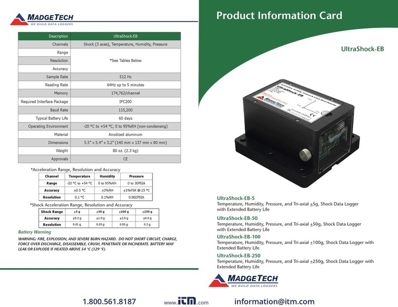 MadgeTech UltraShock-5-EB User manual