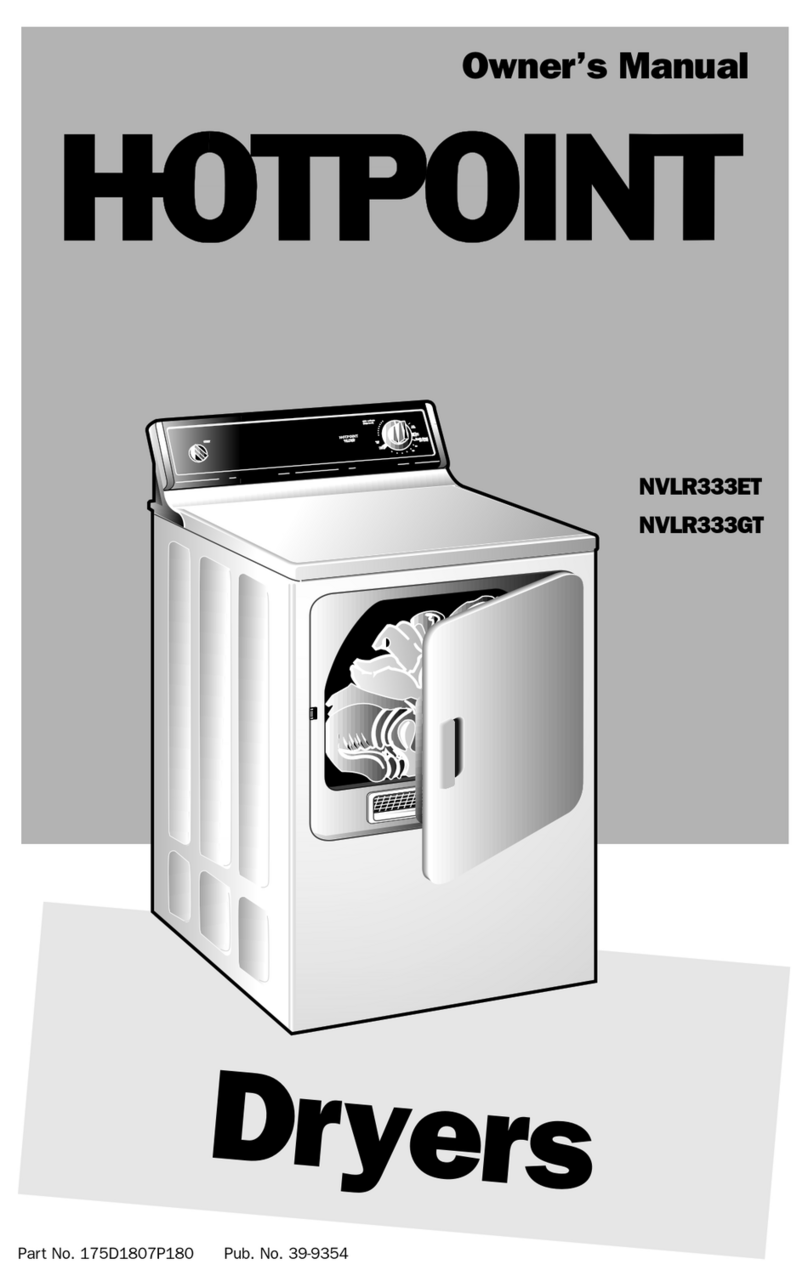 GE Hotpoint NVLR333ET User manual