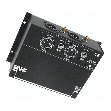 Rane BB 22 Data Sheet / Manual