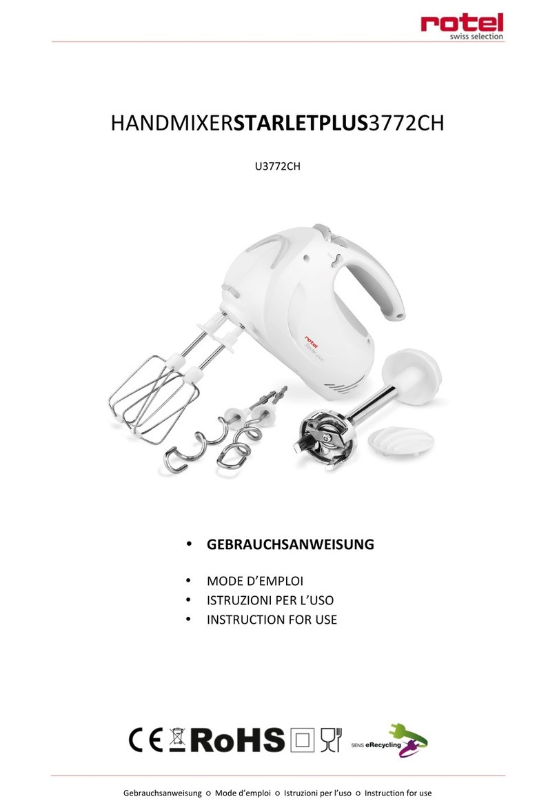 Rotel STARLET PLUS 3772CH Instructions for use