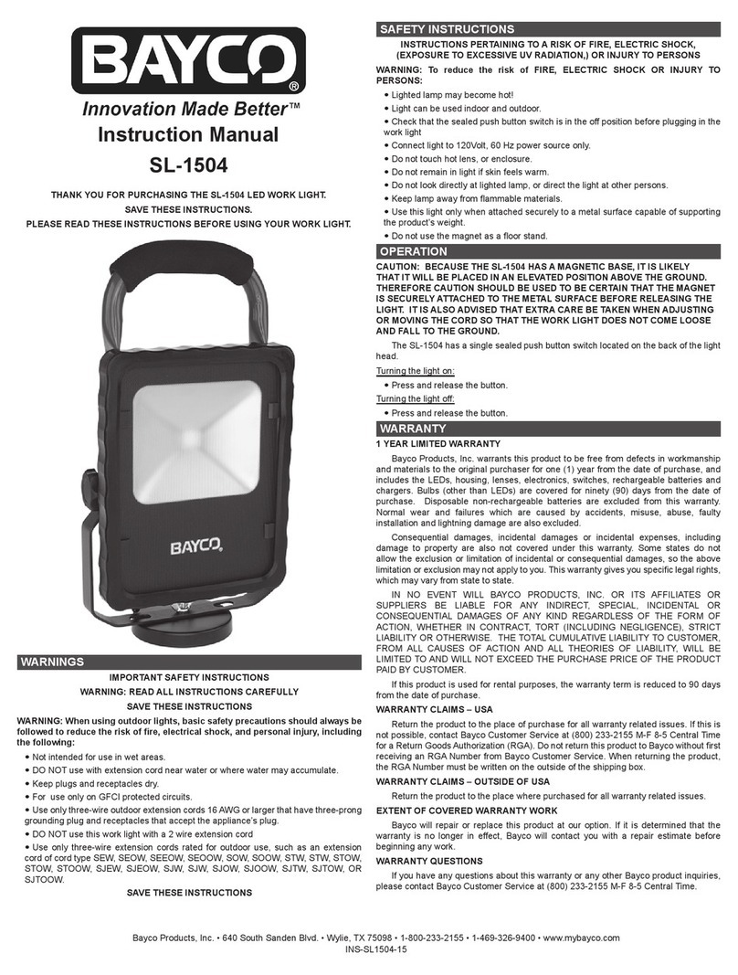 Bayco SL-1504 instruction manual