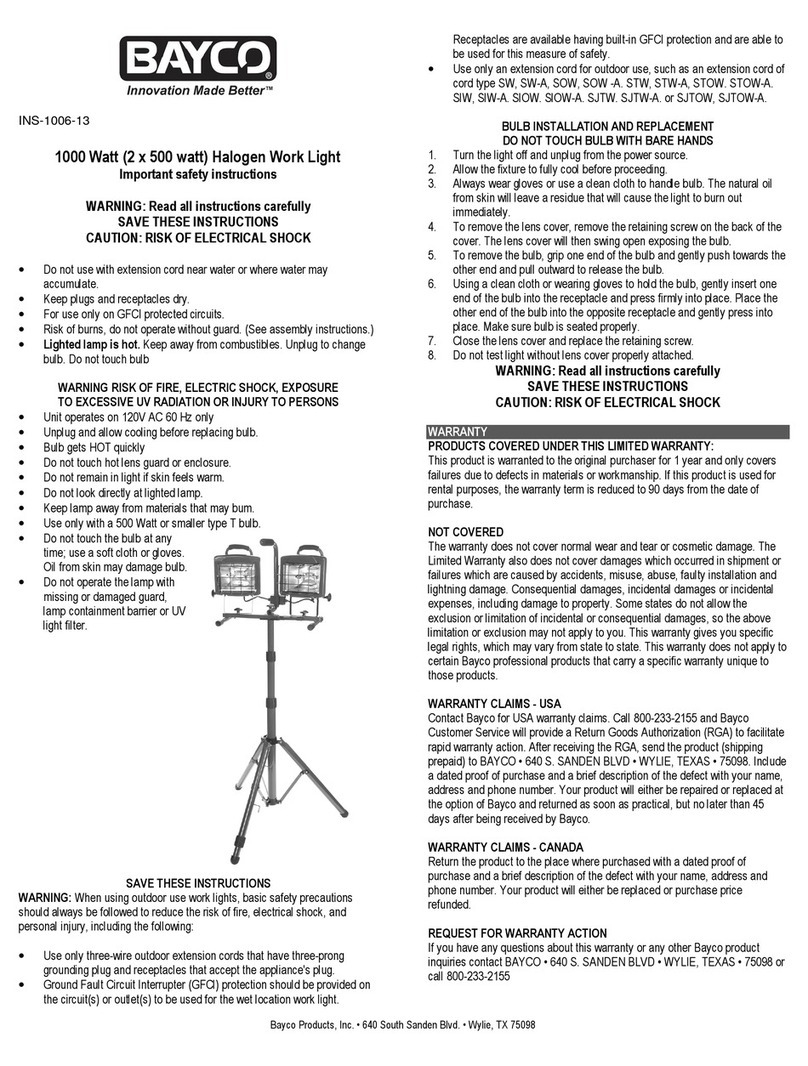 Bayco SL-1006 User manual