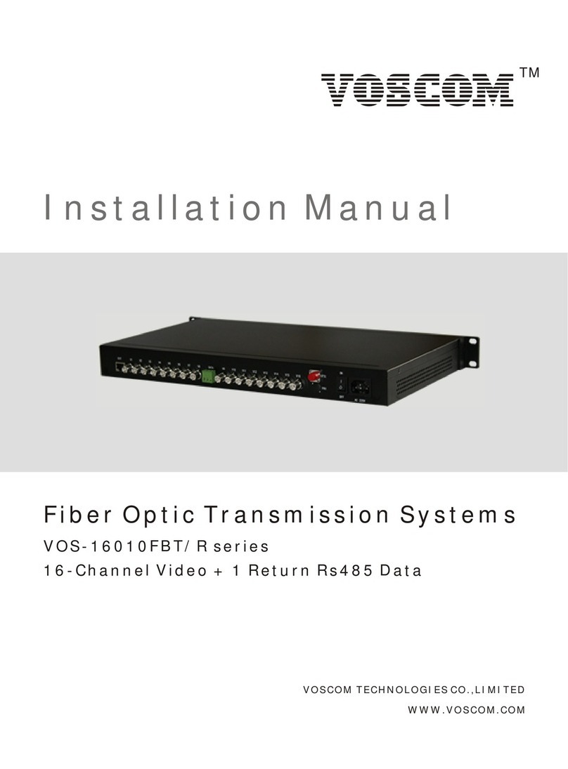 Voscom VOS-16010FBT Series installation manual