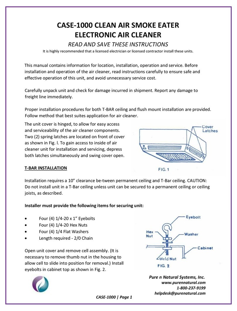 Pure n Natural Systems CASE-1000 Installation guide and owner's manual Pure n Natural Systems CASE-1000 Installation guide and owner's manual