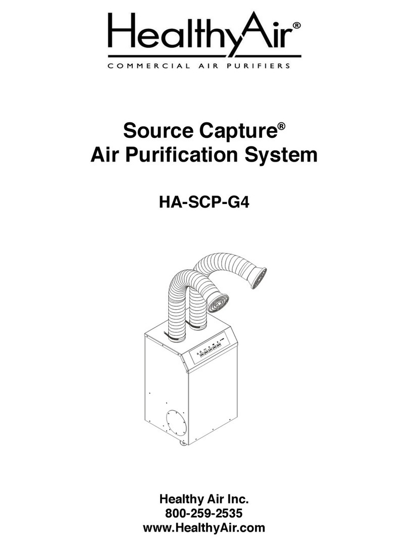 HealthyAir Source Capture HA-SCP-G4-WS-R User manual