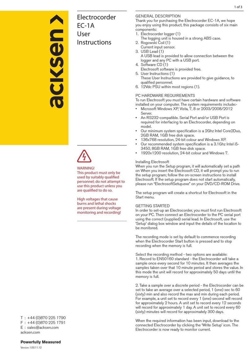 Acksen Electrocorder EC-1A User manual