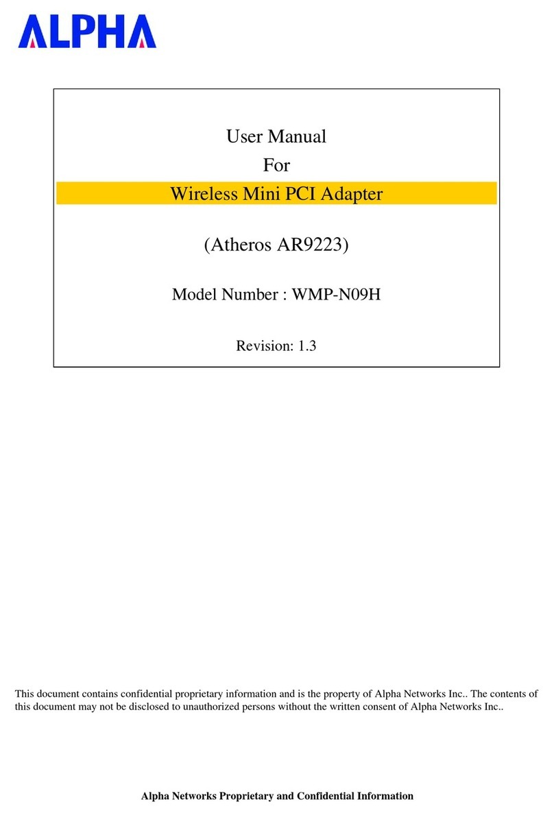 Alpha Atheros AR9223 user manual Alpha Atheros AR9223 user manual