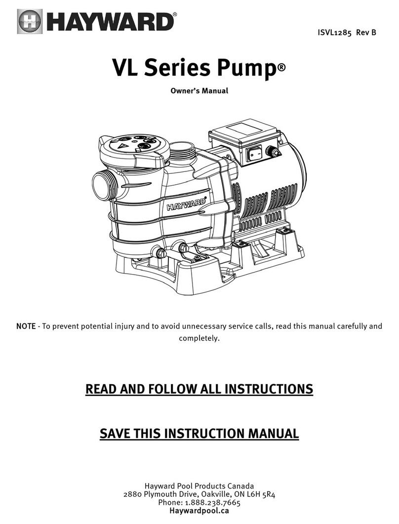 Hayward VL Series owner's manual