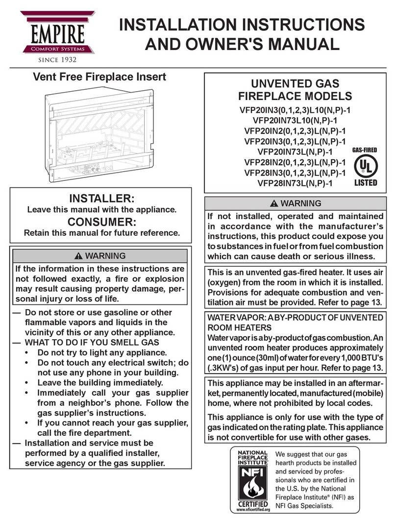 Empire Comfort Systems VFP20IN30L10-1 Quick start guide Empire Comfort Systems VFP20IN30L10-1 Quick start guide