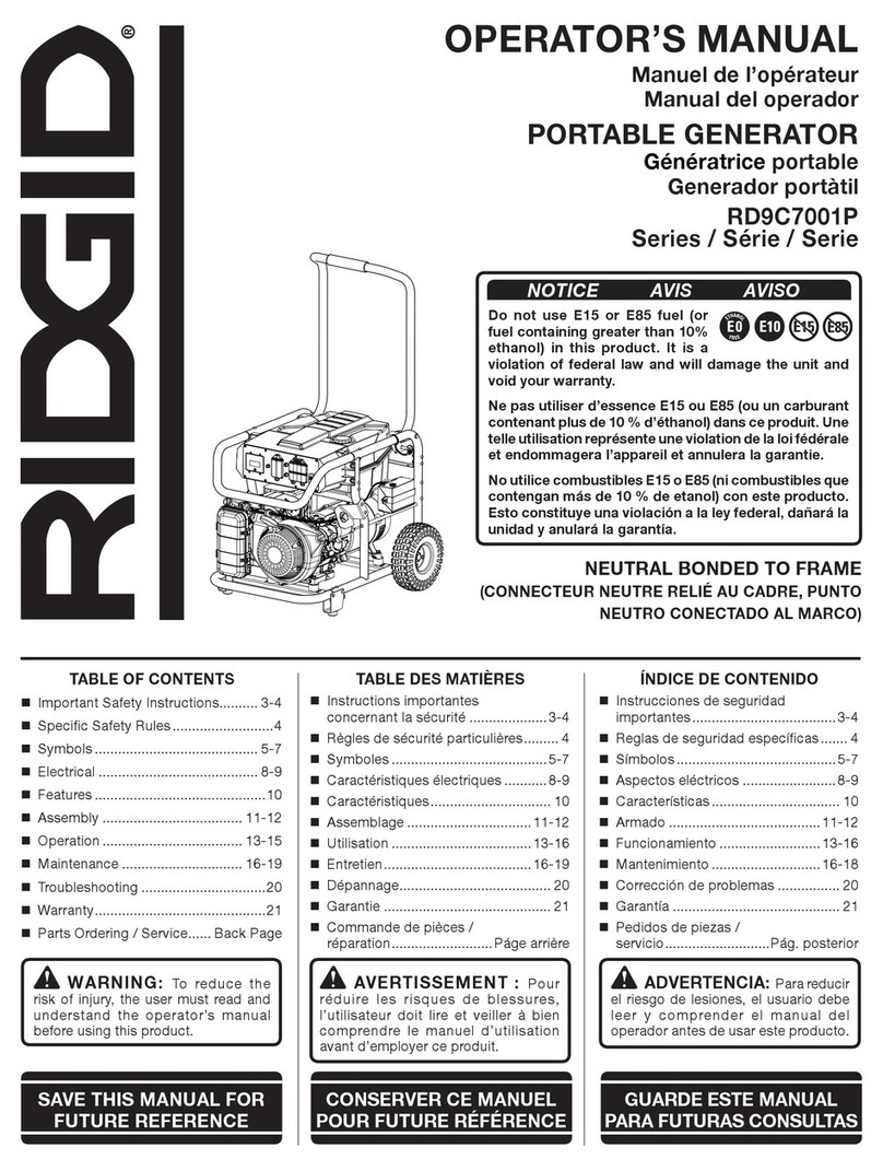 RIDGID RD9C7001P Series Operator's manual