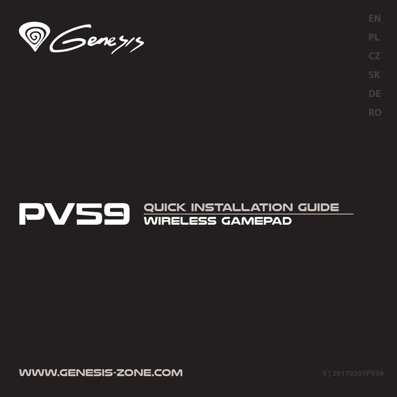 Genesis PV59 Quick installation guide