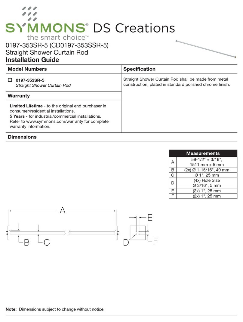 Symmons 0197-353SR-5 User manual