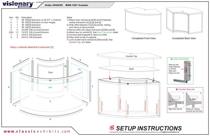 VISIONARY DESIGNS MOD-1567 User manual VISIONARY DESIGNS MOD-1567 User manual