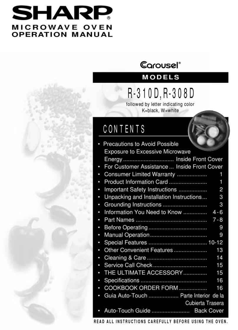 Sharp R-310D User manual Sharp R-310D User manual
